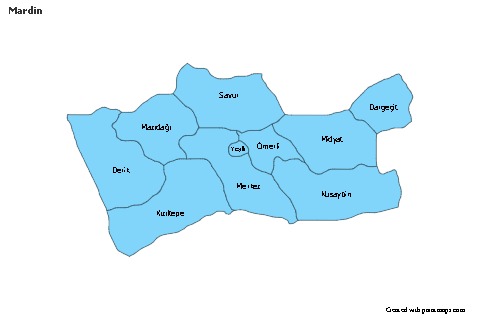 Contoh Peta untuk Mardin (biru)