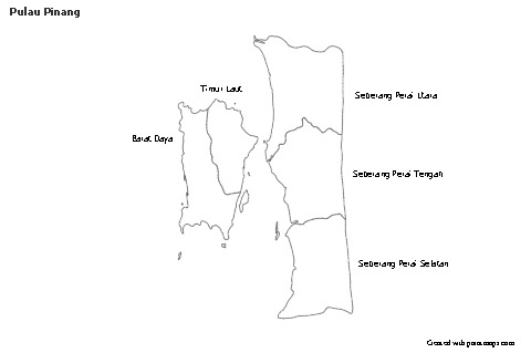 Mapas de muestra para Pulau Pinang (blanco-negro)