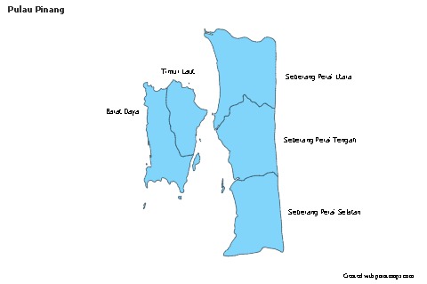 Mapas de muestra para Pulau Pinang (azul)