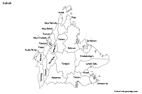 Sample Maps for Sabah (blue,shadowy)