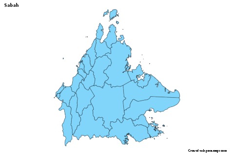 Sample Maps for Sabah (blue,outline,shadowy)