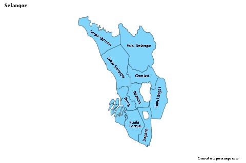 Mapas de muestra para Selangor (azul)