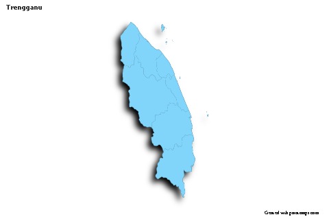 Mapas de muestra para Trengganu (rosa,contorno)