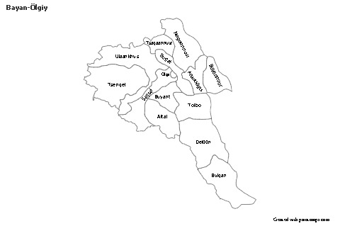 Sample Maps for Bayan-Ölgiy (black-white)