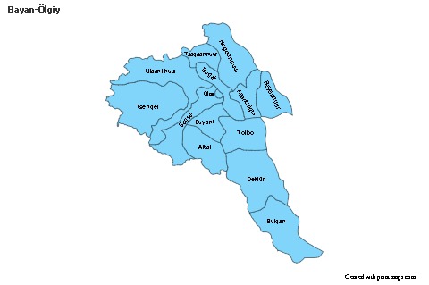 Sample Maps for Bayan-Ölgiy (blue)