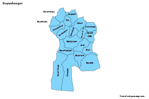 Contoh Peta untuk Bayanhongor (biru)