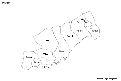 Sample Maps for Mersin (black-white)