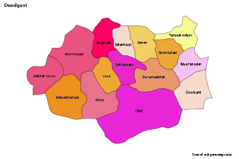 Sample Maps for Dundgovi (colored)
