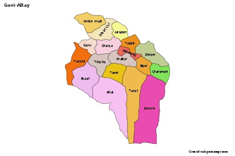 Govi-Altay için Örnek Haritalar (renkli)