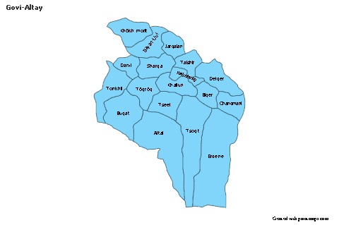 Govi-Altay için Örnek Haritalar (mavi)