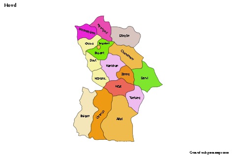 Sample Maps for Hovd (colored)
