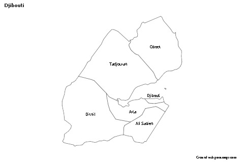 Sample Maps for Djibouti (black-white)