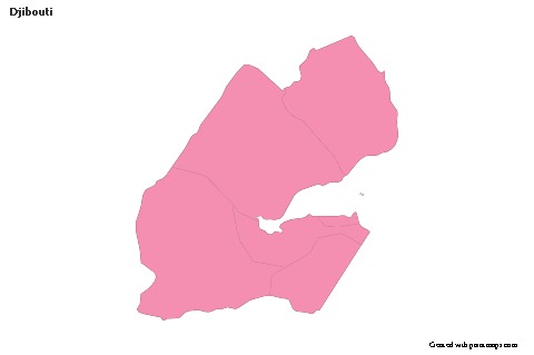 Sample Maps for Djibouti (pink,outline)