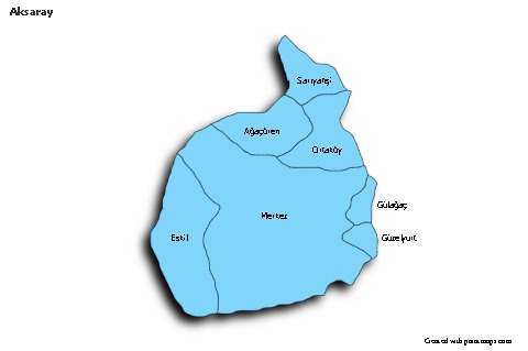 Sample Maps for Aksaray (blue,shadowy)