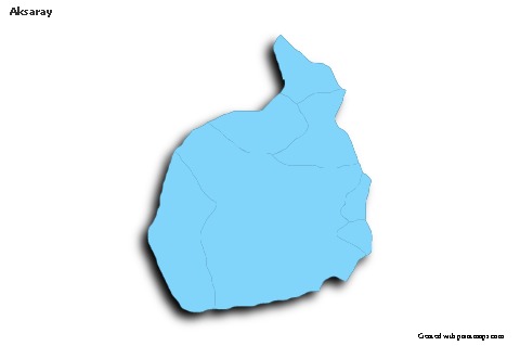 Sample Maps for Aksaray (blue,outline,shadowy)