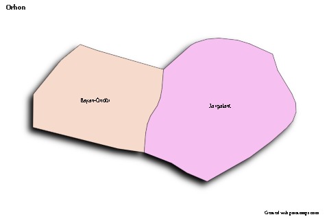 Sample Maps for Orhon (colored,shadowy)