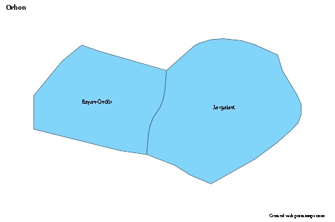 Sample Maps for Orhon (blue)