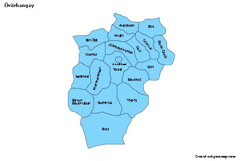 Sample Maps for Övörhangay (blue)