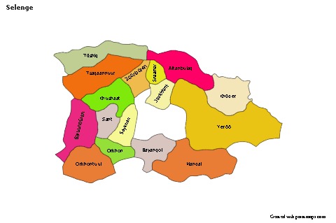 Sample Maps for Selenge (colored)