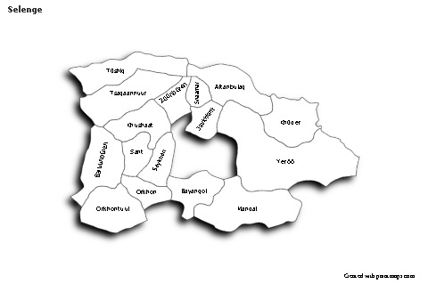 Sample Maps for Selenge (black-white,shadowy)