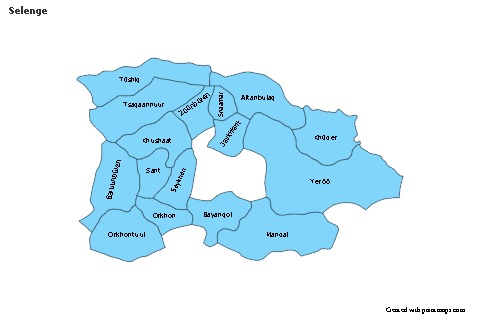 Sample Maps for Selenge (blue)