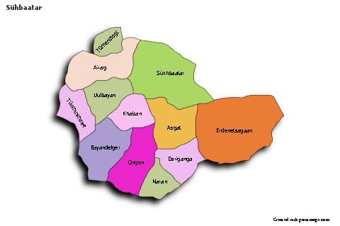Sample Maps for Sühbaatar (colored,shadowy)
