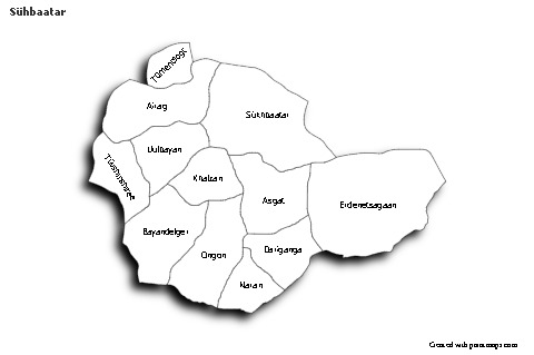 Sample Maps for Sühbaatar (black-white,shadowy)