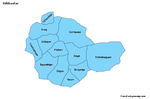 Sample Maps for Sühbaatar (blue)