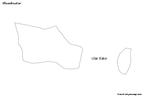 Contoh Peta untuk Ulaanbaatar (hitam-putih)