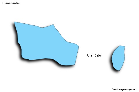 Contoh Peta untuk Ulaanbaatar (biru,bayangan)