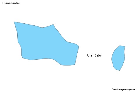Contoh Peta untuk Ulaanbaatar (biru)