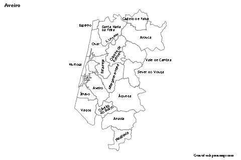Exemplos de mapas para Aveiro (preto-branco)