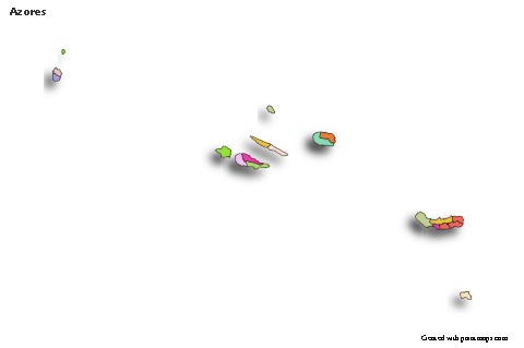 Sample Maps for Azores (colored,shadowy)