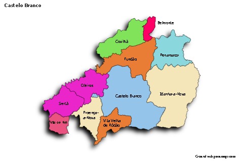 Sample Maps for Castelo Branco (colored,shadowy)