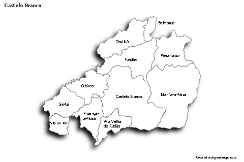 Sample Maps for Castelo Branco (black-white,shadowy)