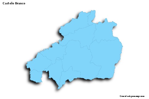 Sample Maps for Castelo Branco (blue,outline,shadowy)