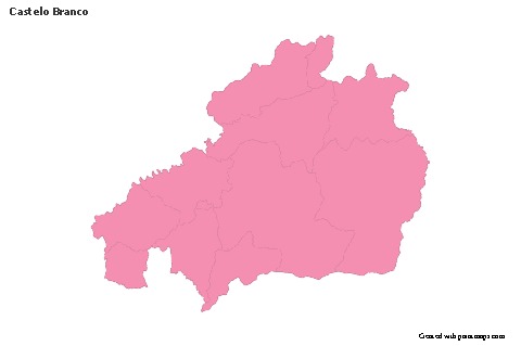 Sample Maps for Castelo Branco (pink,outline)