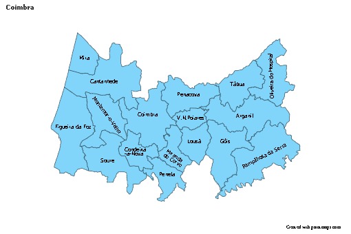 Contoh Peta untuk Coimbra (biru)