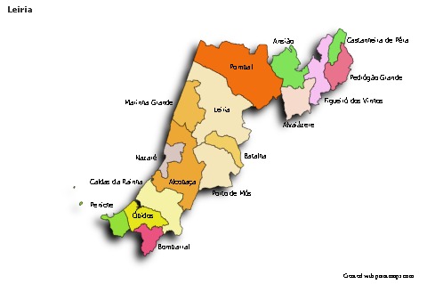 Sample Maps for Leiria (colored,shadowy)