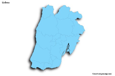 Contoh Peta untuk Lisboa (biru,garis luar,bayangan)