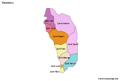 Sample Maps for Dominica (colored)