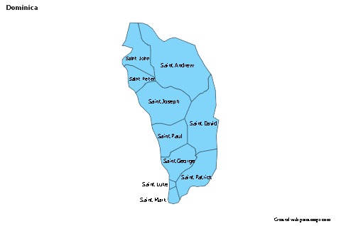 Sample Maps for Dominica (blue)