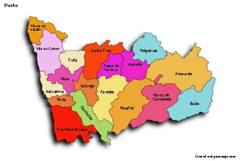 Sample Maps for Porto (colored,shadowy)