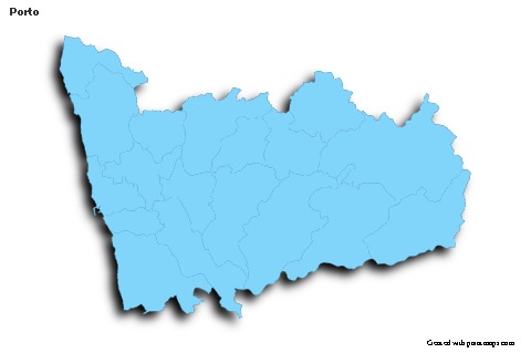 Sample Maps for Porto (blue,outline,shadowy)