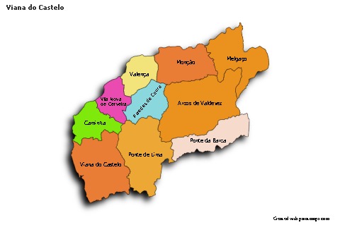 Contoh Peta untuk Viana do Castelo (berwarna,bayangan)