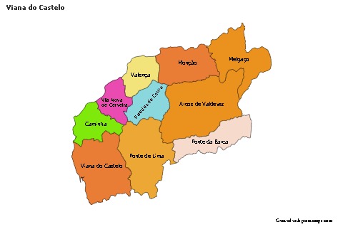 Contoh Peta untuk Viana do Castelo (berwarna)