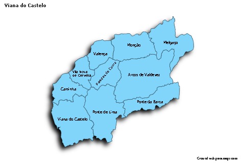 Contoh Peta untuk Viana do Castelo (biru,bayangan)