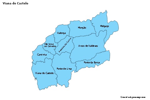 Contoh Peta untuk Viana do Castelo (biru)