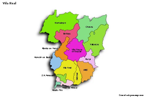 Sample Maps for Vila Real (colored,shadowy)