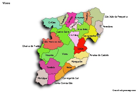 Sample Maps for Viseu (colored,shadowy)
